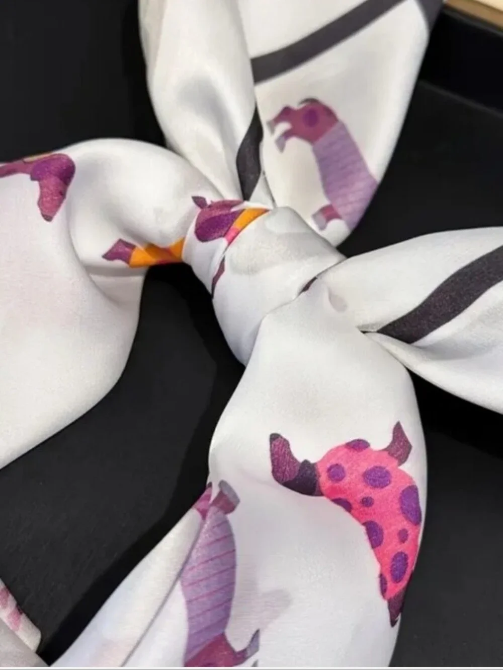 Silky Dachshund Print Dog Bandana Scarf -Multicolor  Head & Neck Scarf